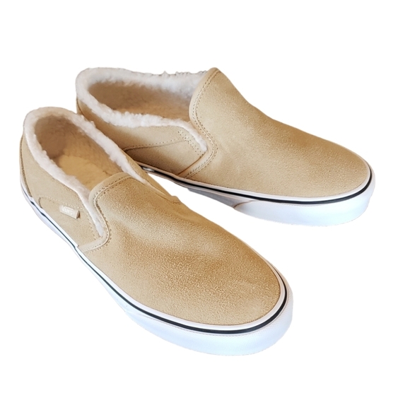 Vans Asher Suede Sherpa Desert Taupe Slip-On Shoe - Picture 6 of 6